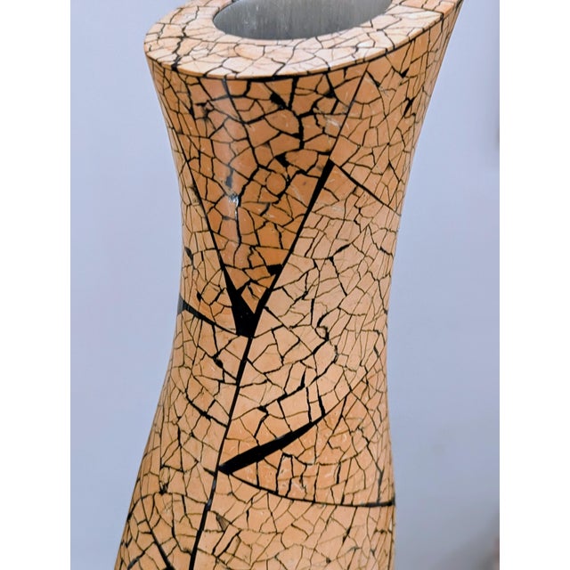 R & Y Augousti Style Eggshell Lacquer Tall Sculptural Spindle Vase For Sale - Image 11 of 11