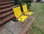 Vintage 1960's Set of 2 Aluminum Outdoor Chairs The Telescope Folding Furniture Company Stained Wood Arms Patio Furniture...