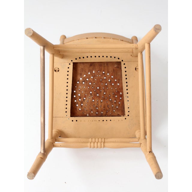 Mustard Antique Painted Pressback Spindle Chair For Sale - Image 8 of 11