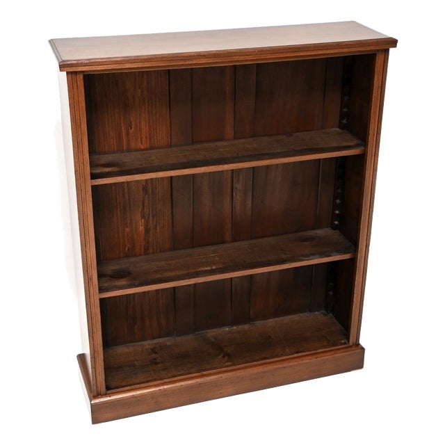Antique Victorian Open Bookcase, 1860 For Sale