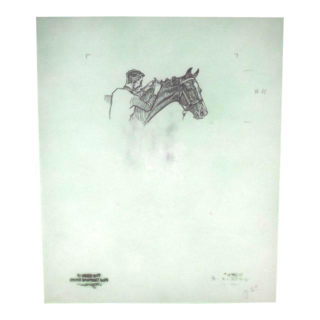 Paul Brown Polo Pencil on Acetate Drawing 13 For Sale