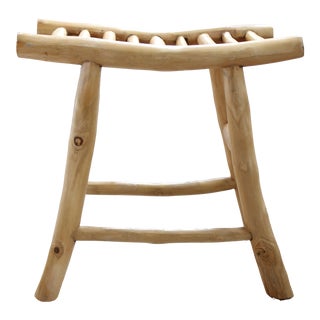 Natural Handcrafted Bamboo Bench Seat For Sale
