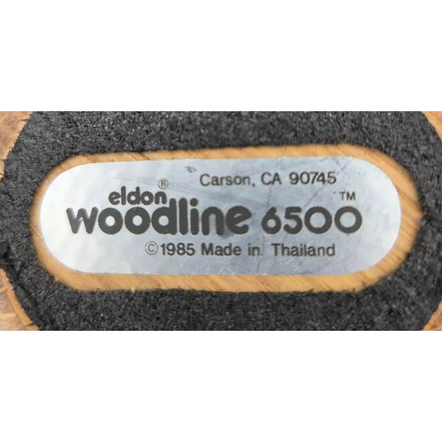 1980s Eldon Woodline 6500 Oak Wood Pencil Holder For Sale - Image 9 of 9