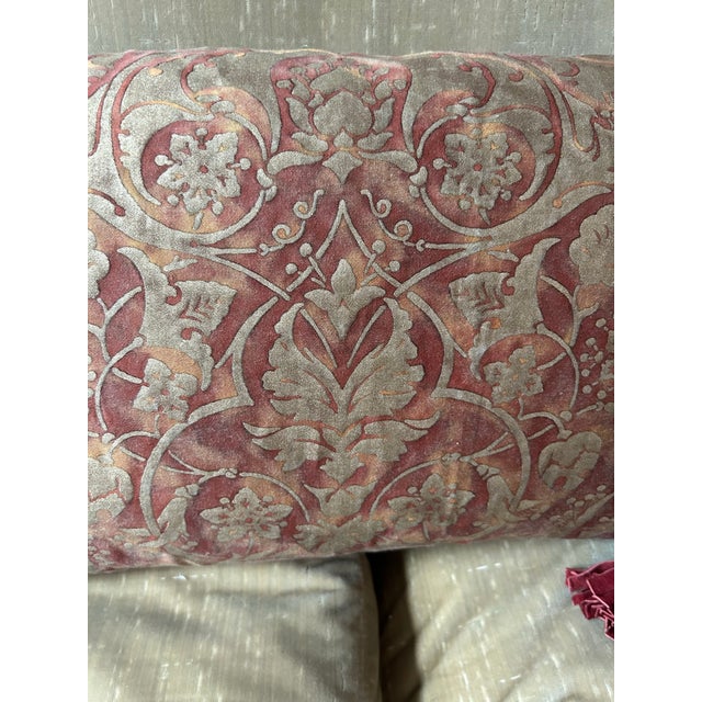 Transitional Fortuny Pillow For Sale - Image 3 of 4
