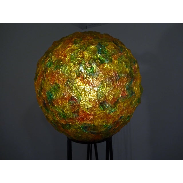 Metal Large Italian Fiberglass Floor Lamp, 1960s For Sale - Image 7 of 18