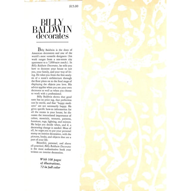 Traditional "Billy Baldwin Decorates" 1972 Baldwin, Billy For Sale - Image 3 of 13