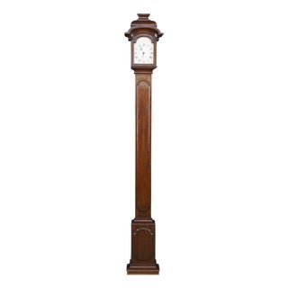 Vintage Chapman Federal Revival Mahogany Longcase Grandfather Case Clock Spain For Sale