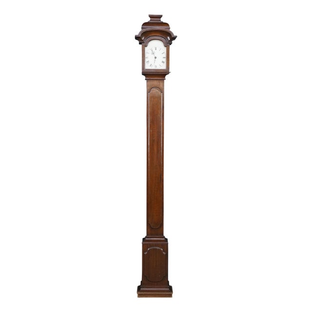 Vintage Chapman Federal Revival Mahogany Longcase Grandfather Case Clock Spain For Sale