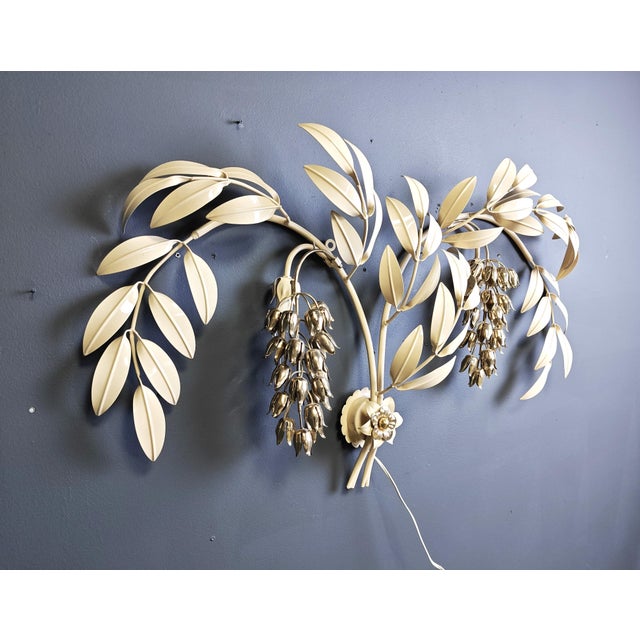 Metal Vintage Tulip Wall Lamp attributed to Hans Kögl, 1970s For Sale - Image 7 of 9