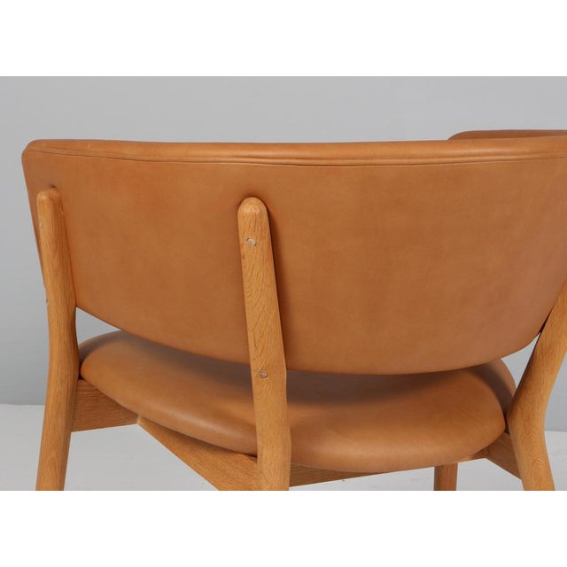 Wood Model ND82 Lounge Chair in Full Grain Leather and Oak by Nanna Ditzel, 2010s For Sale - Image 7 of 9