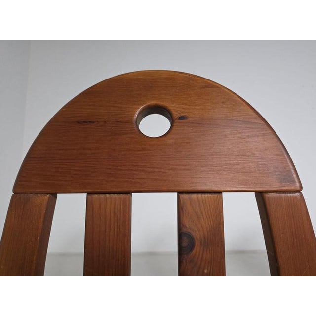 Solid Pine Dining Chairs from Wasa Mōbel, 1970s, Set of 8 For Sale - Image 12 of 13