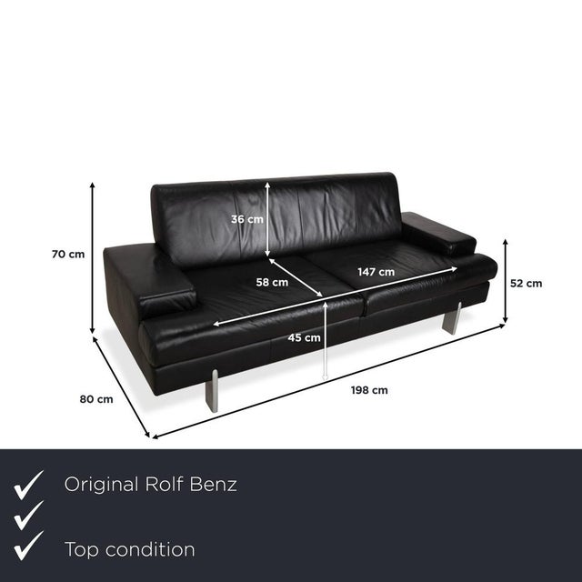 Rolf Benz AK 644: Timeless Straightforwardness in Black. This sofa is a prime example of what Rolf Benz does best: clear,...