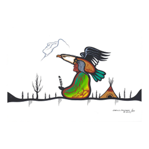 Collins Campbell Ojibway Acrylic Painting