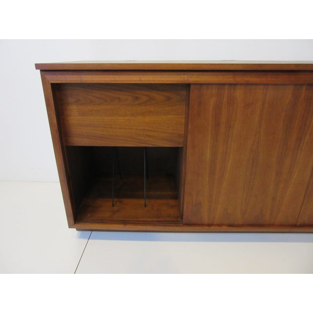 Stereo Record Walnut Credenza by Barzilay Chairish