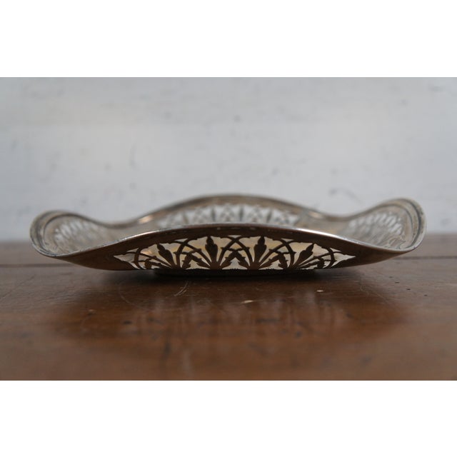 Antique James E Blake Sterling Silver Reticulated Filigree Tray Dish For Sale - Image 6 of 12