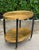 Karl Springer Vintage Gold and Black Oval Bar Cart on Brass Casters For Sale - Image 4 of 12