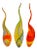 Set of Three Hand Blown Glass Vases by Jeremy R Cline. u.s.a. 1999 For Sale