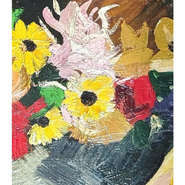 1940s C.A., Composition printanière, 1947, Oil on Cardboard For Sale - Image 5 of 9