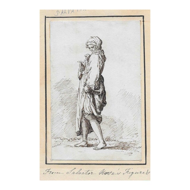 1830s Figure of Lady After Salvator Rosa For Sale