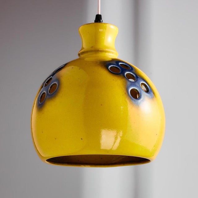 Vintage Ceramic Pendant Light, 1970s For Sale - Image 11 of 11