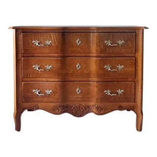 French Provincial Serpentine Front Three Drawer Chest by Ethan Allen For Sale