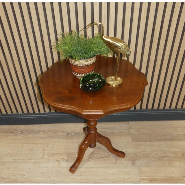 Light Round Side Table For Sale - Image 3 of 12