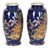 Vintage Cobalt Blue Porcelain Vases from Carlton Ware, 1920s, Set of 2 For Sale