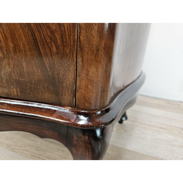 Chippendale Walnut Burl Bedside Tables, 1940, Set of 2 For Sale - Image 14 of 17