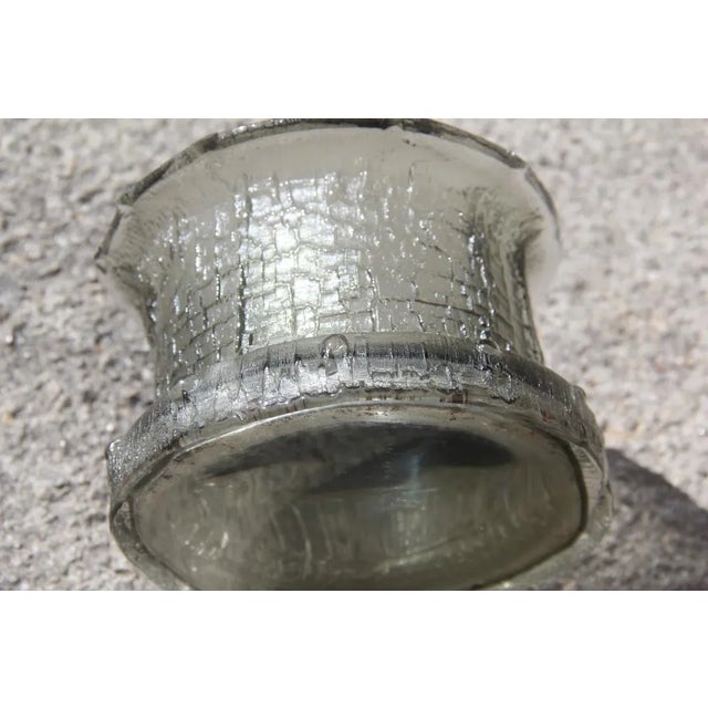Glass Brutalist Grey Glass Vase by Timo Sarpaneva, 1960s For Sale - Image 7 of 8