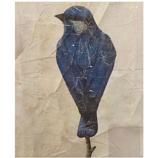 Paper Decorative Limited Edition French Wallpaper Panels of Birds For Sale - Image 7 of 8