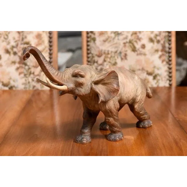 19th Century French Terracotta Sculpture Depicting a Walking Asian Elephant For Sale - Image 12 of 12