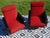 Vintage Red and Black Chairs with Compass Feet, 1970s, Set of 2 For Sale - Image 3 of 18