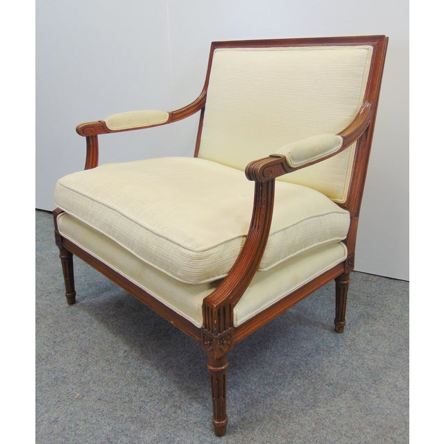 Early 20th Century Louis XVI Fruitwood Lounge Chair Chairish