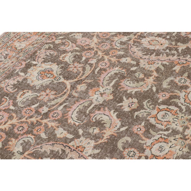 Traditional Vintage Turkish Distressed Rug With Colorful Floral Patterns, From Rug & Kilim For Sale - Image 3 of 7