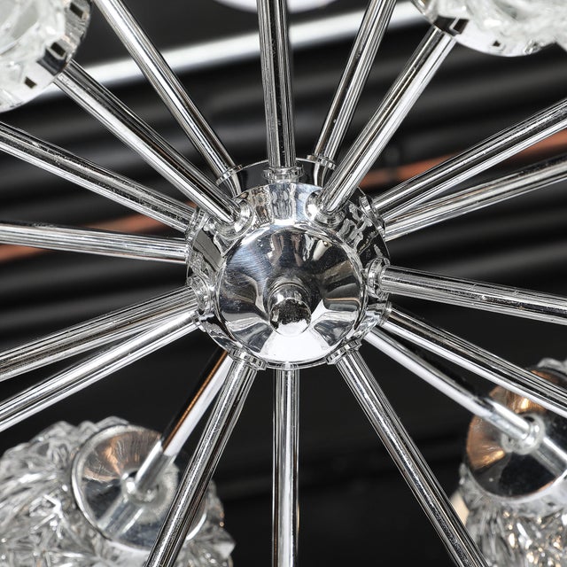 Mid-Century 18-Arm Chrome & Glass Sputnik Chandelier Attributed to Richard Essig For Sale - Image 15 of 18