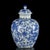 Late 20th Century Vintage Blue & White Porcelain Lidded Jar With Dragon & Floral Motif For Sale - Image 5 of 9