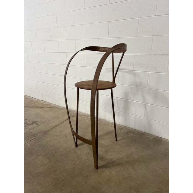 Postmodern Vintage Handcrafted Cassina Style Oversized Sculptural Metal Ribbon Chair For Sale - Image 3 of 11