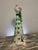 Vintage Jeanne Valentine–Attributed Cream and Green Papier-Mâché Cat Sculpture For Sale - Image 4 of 9