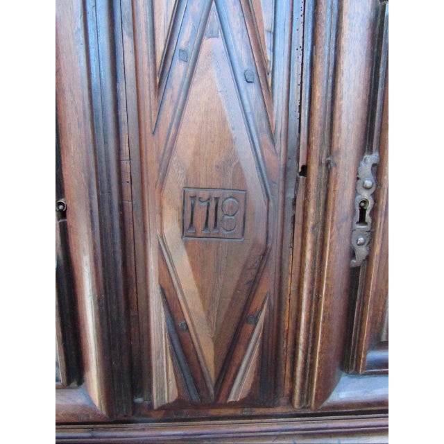 18th. Century Paneled French Armoire From Normandy For Sale - Image 4 of 18