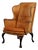 Danish Leather Lounge Chair with Baroque Style Legs, 1930s For Sale