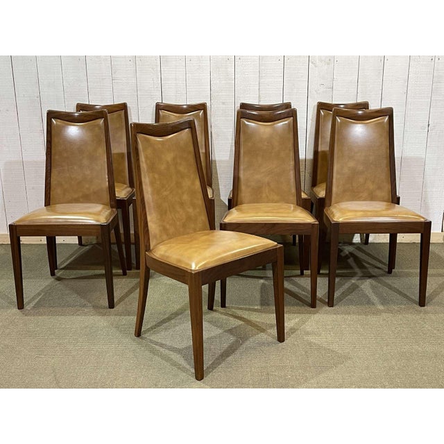 Teak Chairs with Leatherette Seats and Backrests from G-Plan, Set of 8 For Sale - Image 6 of 13