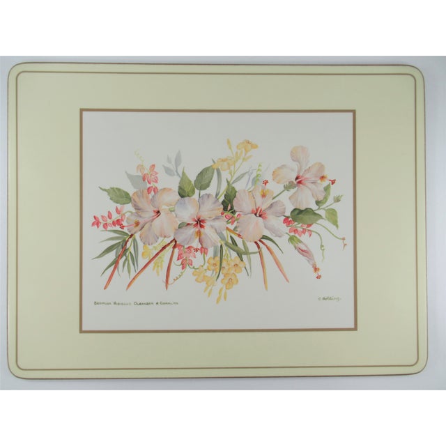Vintage Pimpernel Placemats Hibiscus Cork Back Original Boxes Made in England Set of 8 Chairish