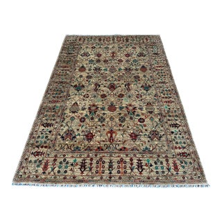 Hand-Knotted Afghan Sultanabad Chobi Wool Area Rug - 7'11" X 11'6" For Sale