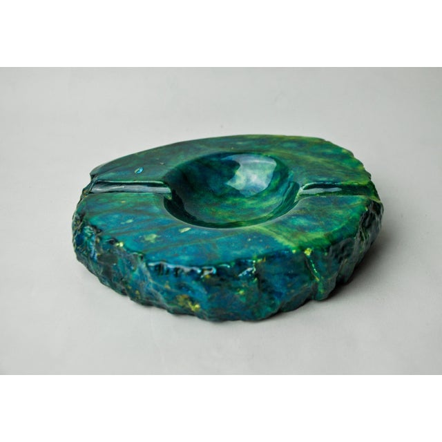 1970s Turquoise Alabaster Ashtray attributed to Romano Bianchi, Italy, 1970s For Sale - Image 5 of 10