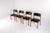 Mid-Century Danish Teak Dining Chairs with Black Skai Seats, 1960s, Set of 4 For Sale - Image 4 of 14