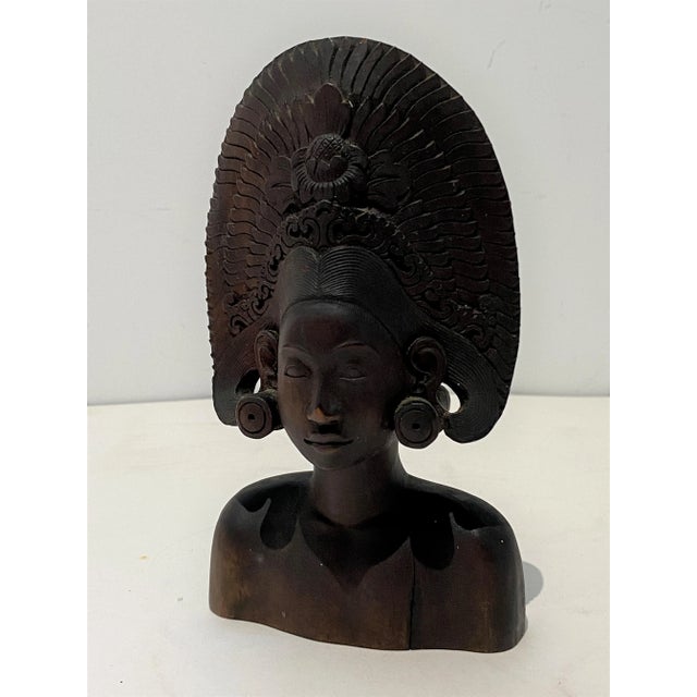 Balinese Carving of Temple Dancer For Sale - Image 4 of 13