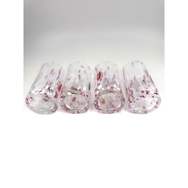 Hand Blown Alessandro Coppola Murano Art Glass Tumblers – Set of 4 For Sale - Image 10 of 10