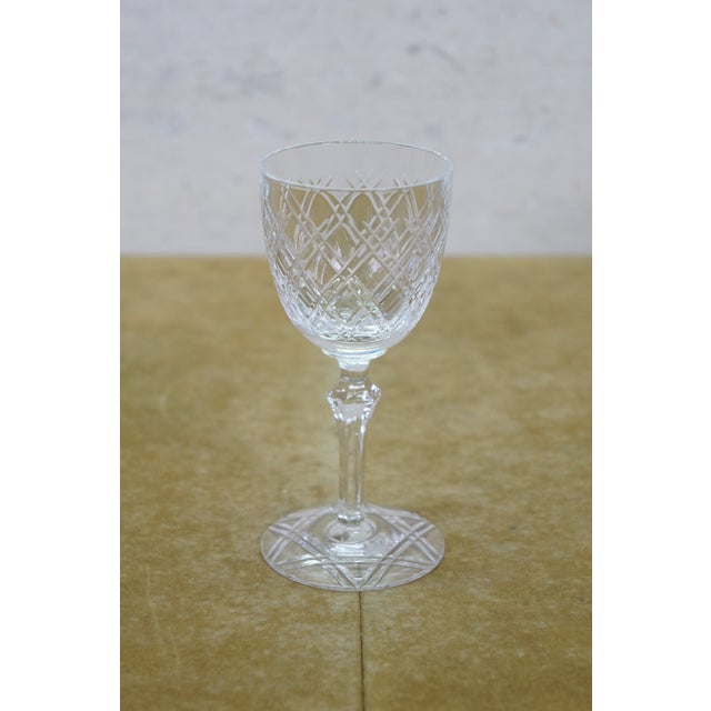 Antique Cut Crystal Stemware Wine Water Goblets Champagne Flutes Cordials - 71 pcs For Sale - Image 13 of 18