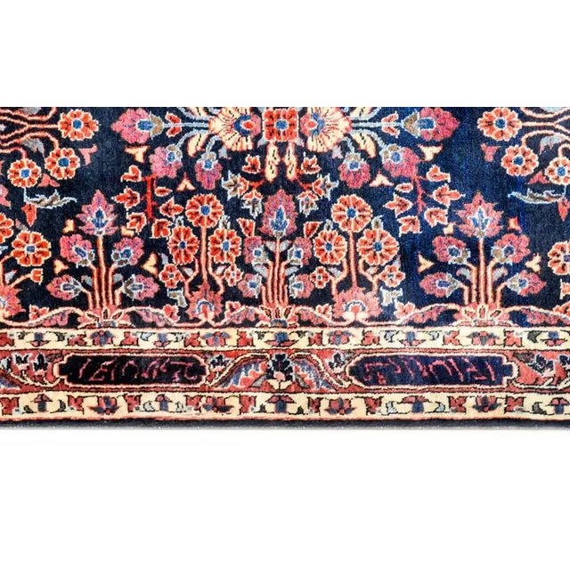Tribal Early 20th Century Vintage Sarouk Mohajeran Rug For Sale - Image 3 of 6