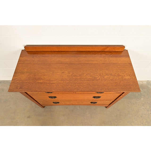 Stickley Harvey Ellis Collection Mission Oak Arts & Crafts Dresser or Chest of Drawers For Sale - Image 9 of 14